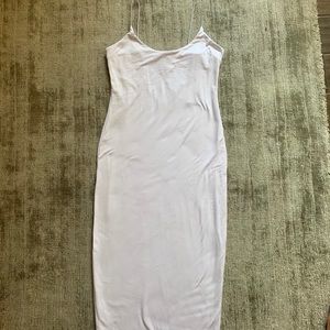 White maxi bodycon dress